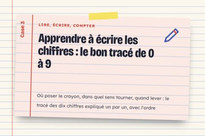 Apprendre à écrire les chiffres : le bon tracé de 0 à 9