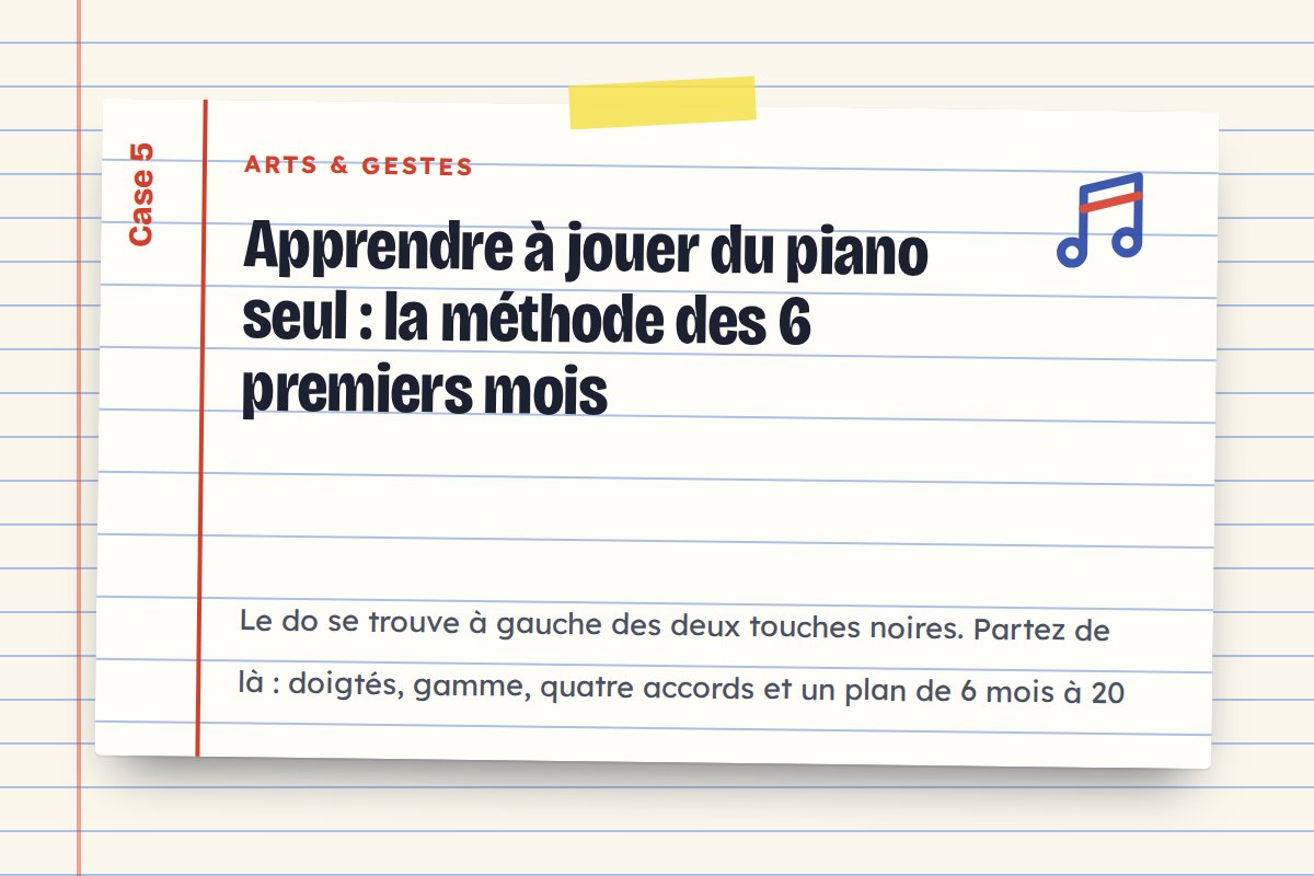 Apprendre à jouer du piano seul : la méthode des 6 premiers mois