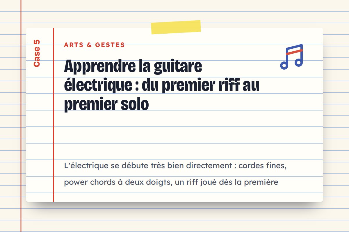 Apprendre la guitare électrique : du premier riff au premier solo