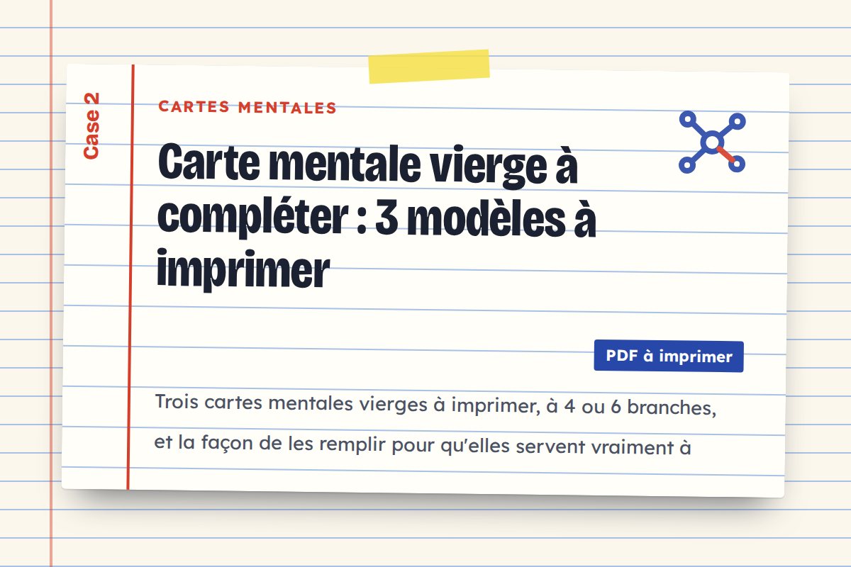 Carte mentale vierge à compléter : 3 modèles à imprimer