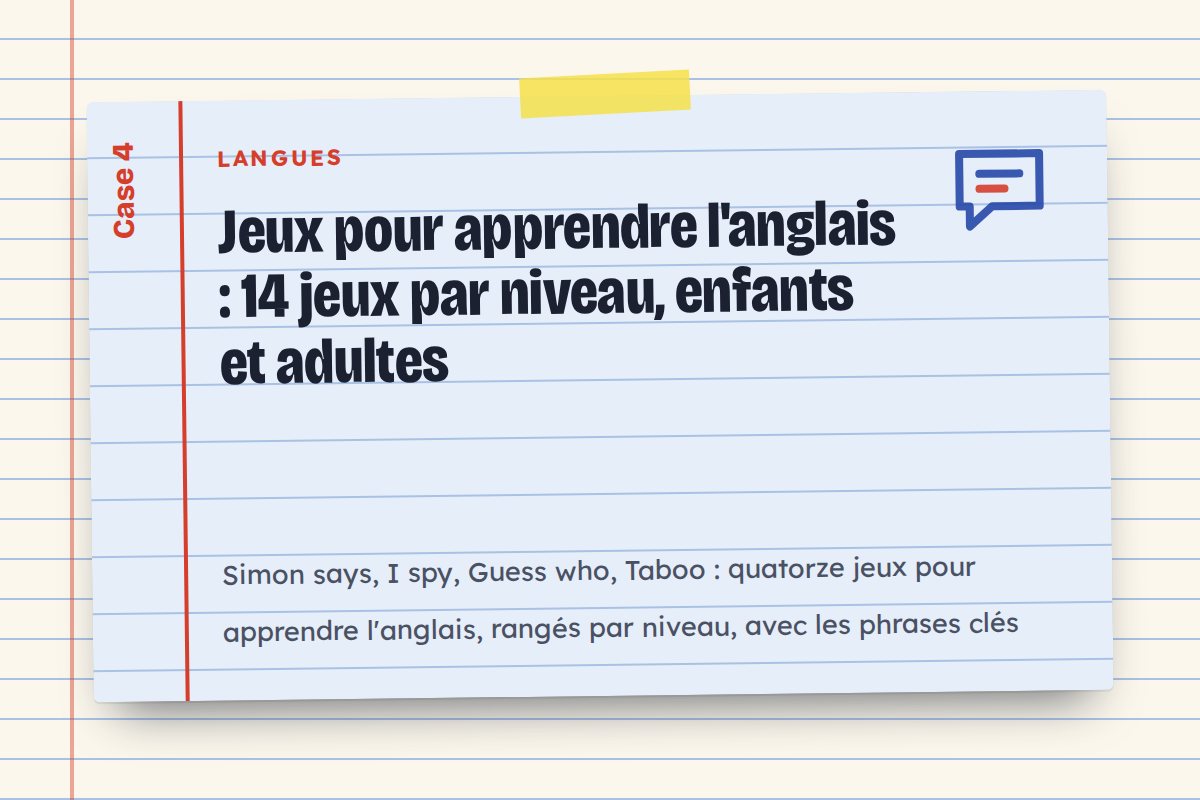 Jeux pour apprendre l'anglais : 14 jeux par niveau, enfants et adultes