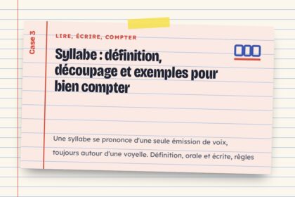Syllabe : définition, découpage et exemples pour bien compter