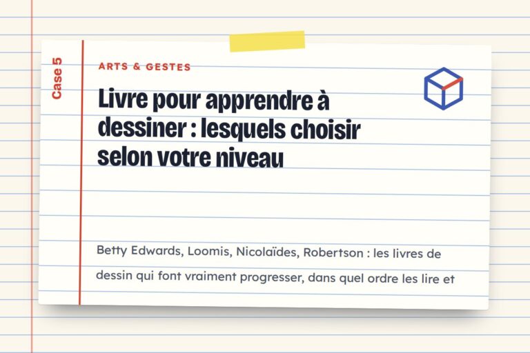 Livre pour apprendre à dessiner : lesquels choisir selon votre niveau