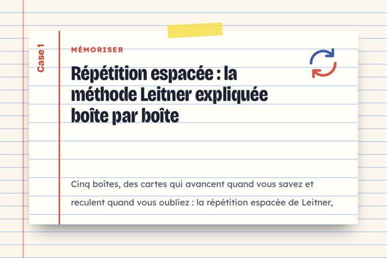 Répétition espacée : la méthode Leitner expliquée boîte par boîte