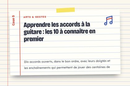 Apprendre les accords à la guitare : les 10 à connaître en premier