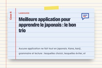 Meilleure application pour apprendre le japonais : le bon trio