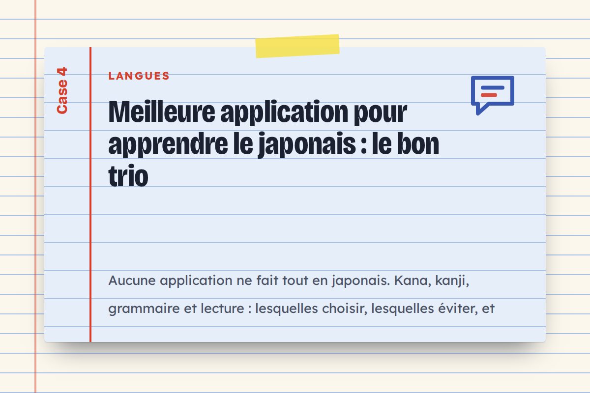 Meilleure application pour apprendre le japonais : le bon trio