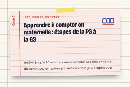 Apprendre à compter en maternelle : étapes de la PS à la GS