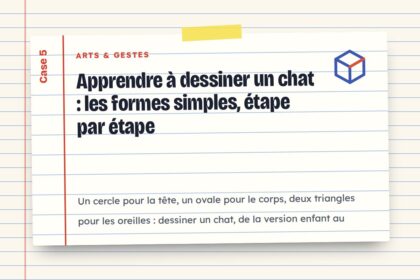 Apprendre à dessiner un chat : les formes simples, étape par étape