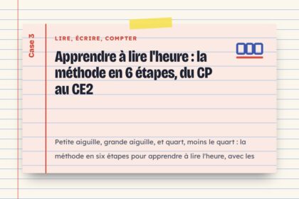 Apprendre à lire l'heure : la méthode en 6 étapes, du CP au CE2