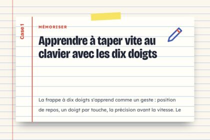 Apprendre à taper vite au clavier avec les dix doigts