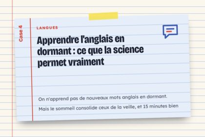 Apprendre l'anglais en dormant : ce que la science permet vraiment