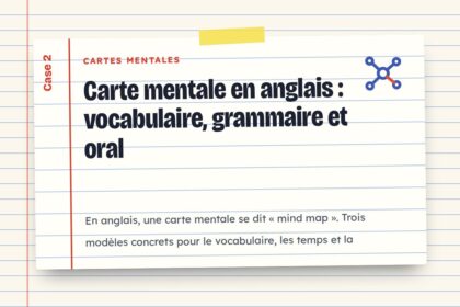 Carte mentale en anglais : vocabulaire, grammaire et oral
