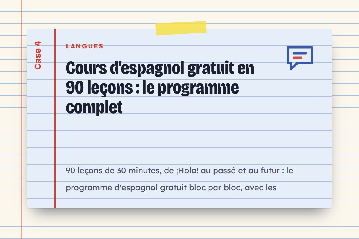 Cours d'espagnol gratuit en 90 leçons : le programme complet
