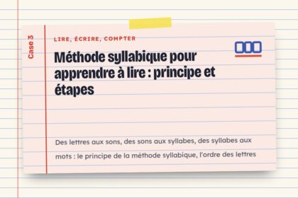 Méthode syllabique pour apprendre à lire : principe et étapes